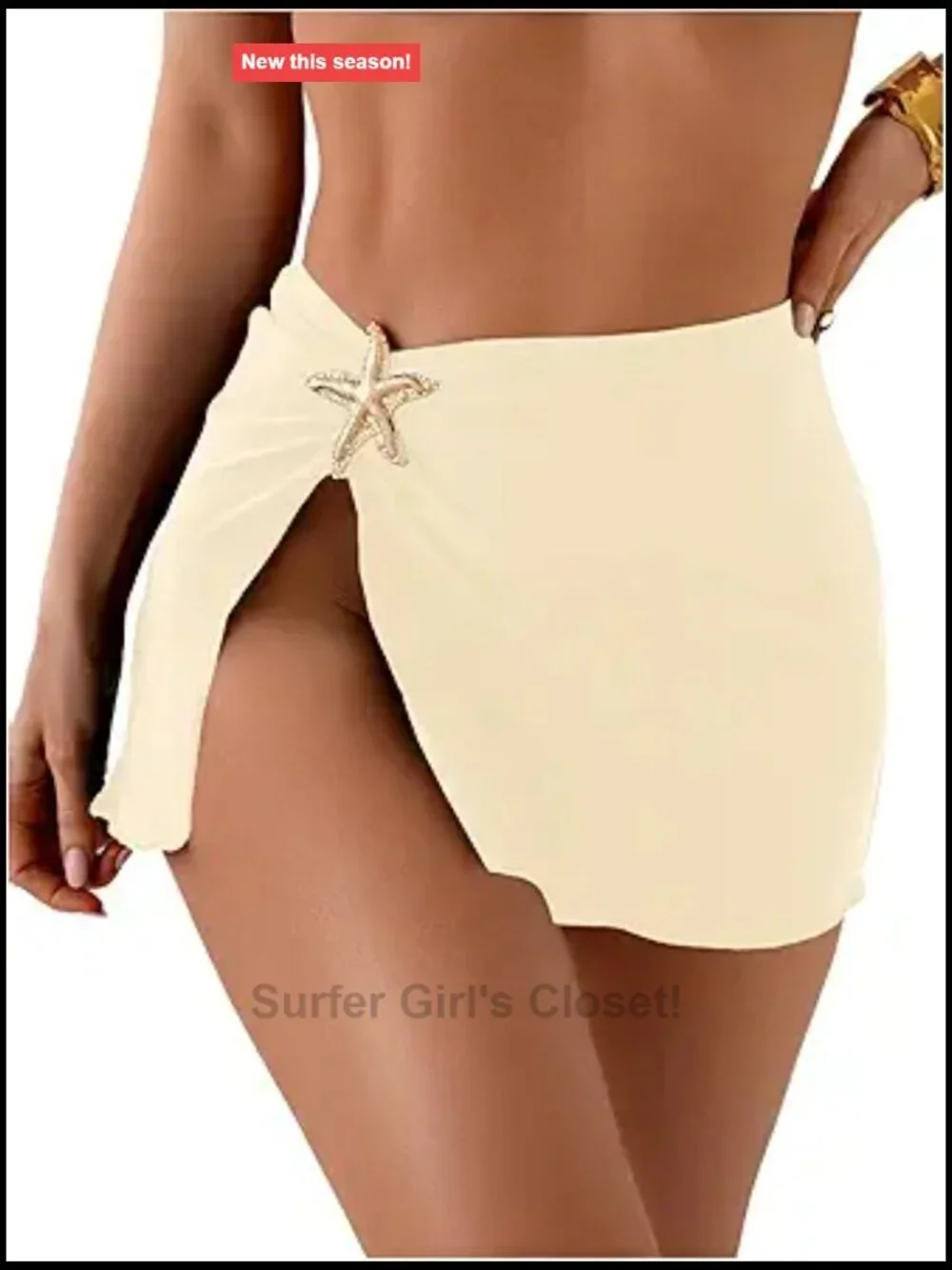 Women's Starfish Split Thigh Beach Skirt Cover Up